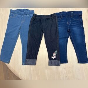 Lot of 3 Toddler Girl Jeans